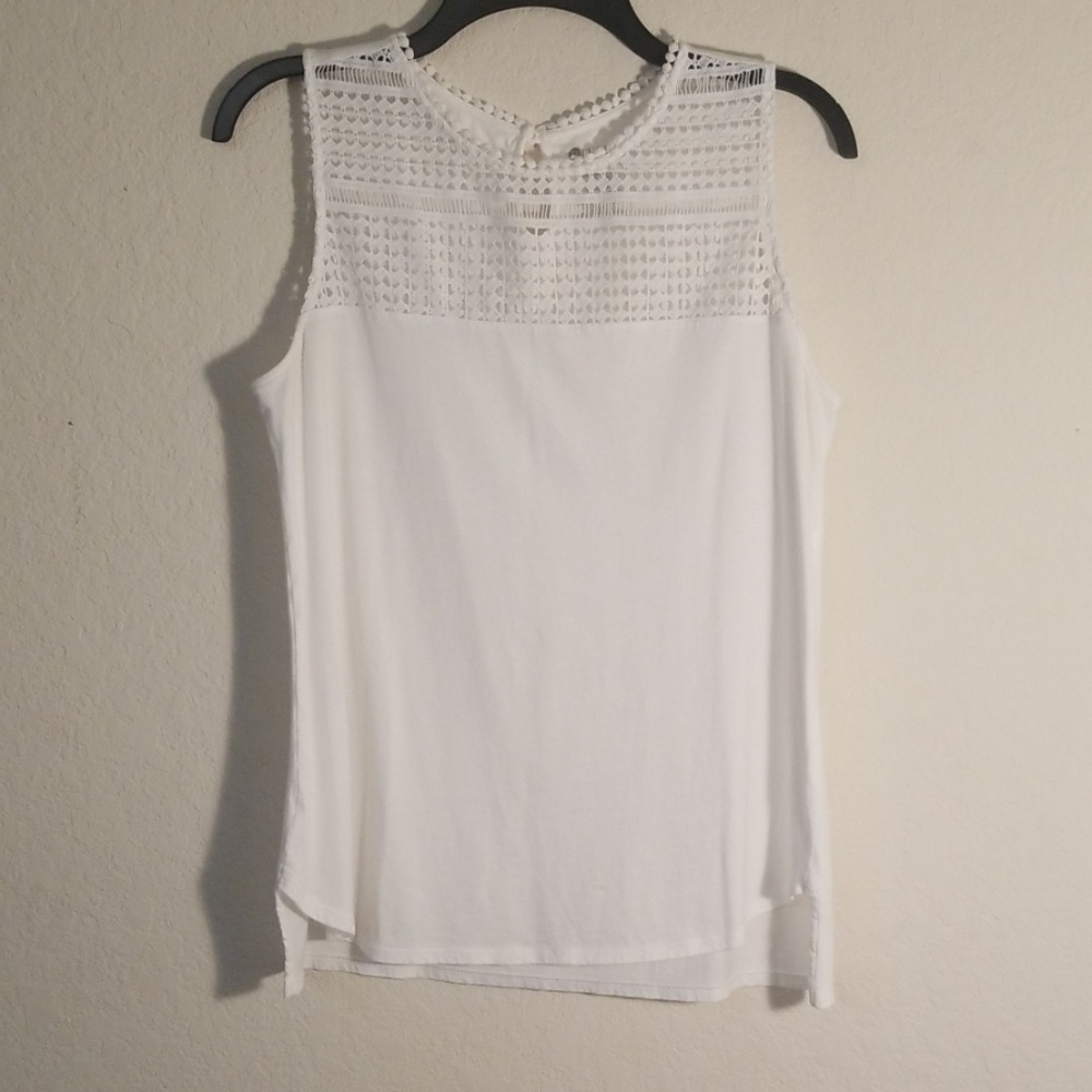 White Non sleeve Large Stylus Blouse